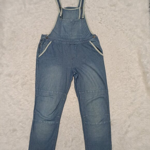 Free People Women's Blue Denim Cotton Overalls Jumpsuit Size 28 - Picture 3 of 9